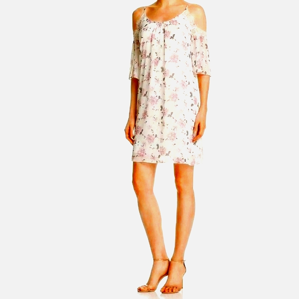 🎀Clearance🎀 NWT SOLOIST Cold shoulder strappy chiffon dress